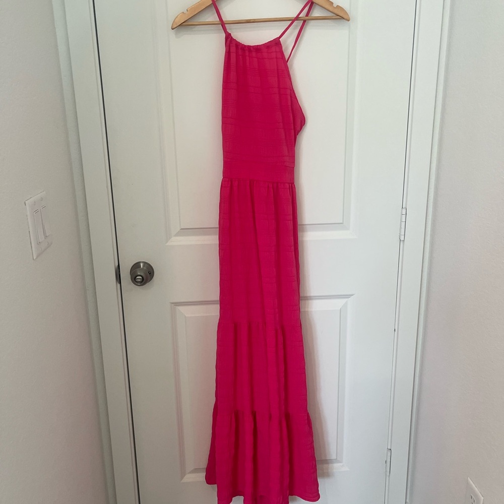 SHEIN Vibrant Pink Maxi Dress